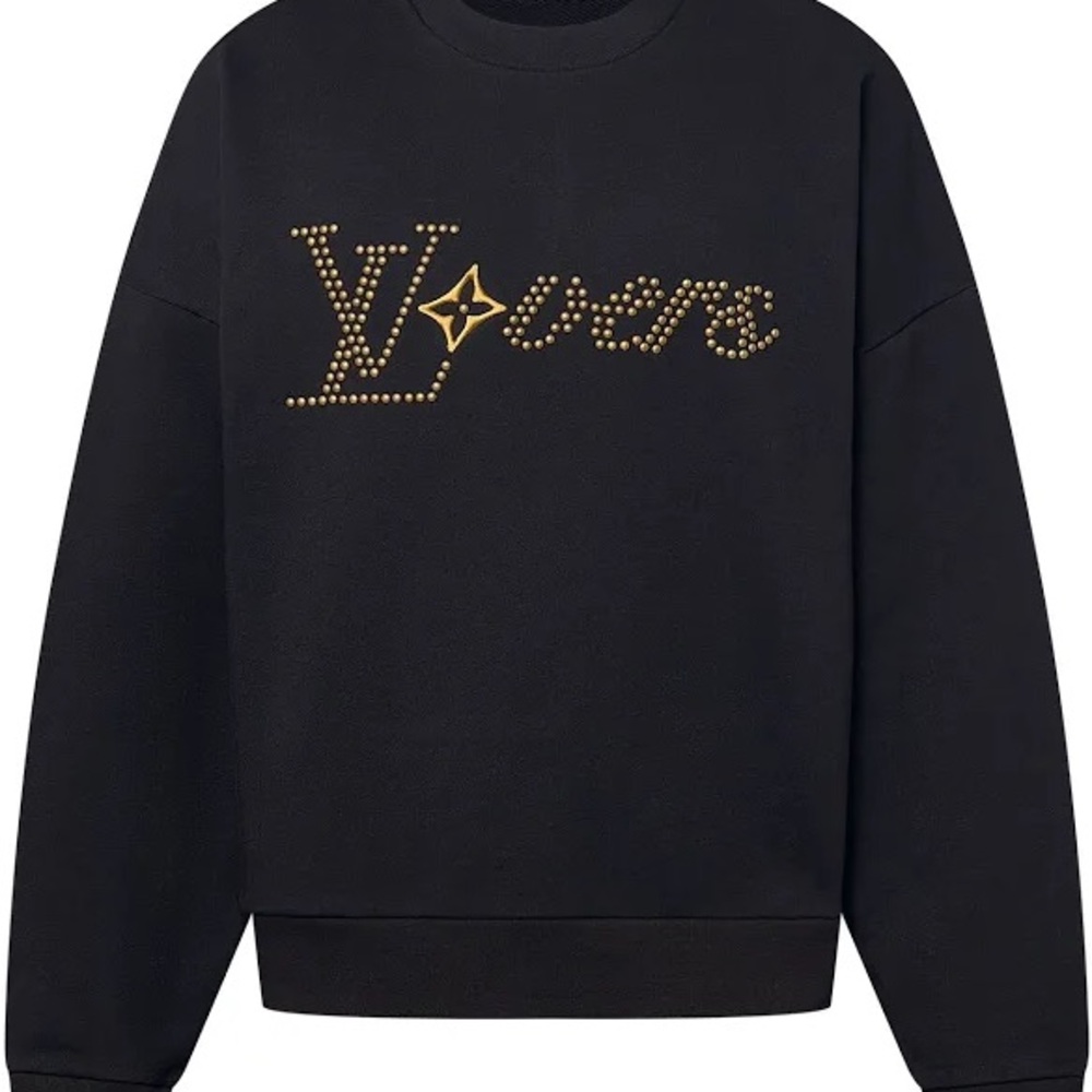 Designer Black Sweatshirt with Gold Accents